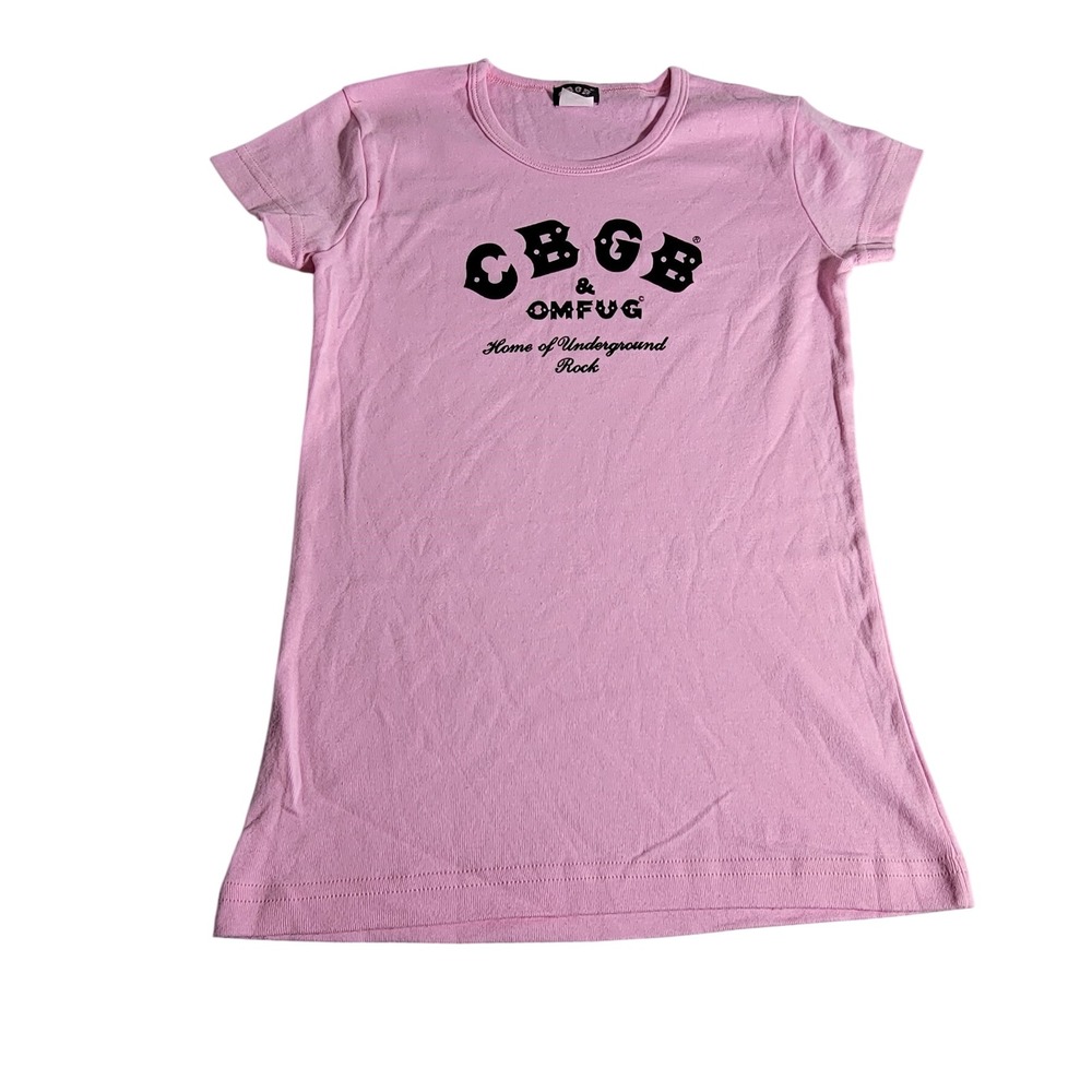 CBGB OMFUG Home of Underground Rock Pink Graphic T-Shirt Small USA Made